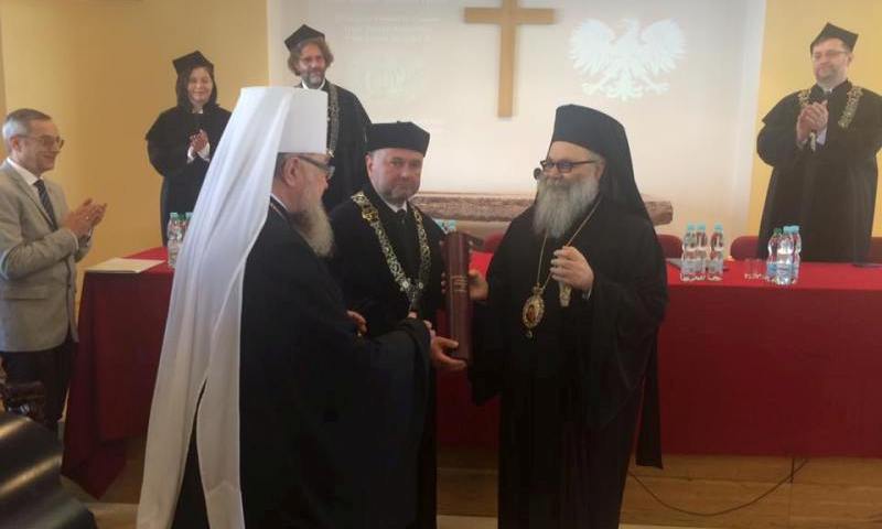 Doktorat honoris causa Chrzescijanskiej Akademii Teologicznej w Warszawie dla patriarchy Antiochii Jana X