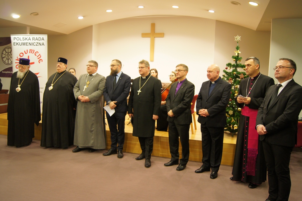 Członkowie i przedstawiciele prezydium Polskiej Rady Ekumenicznej: metropolita Sawa, abp Abel (Kościół Prawosławny), bp M. Karol Babi (Kościół Starokatolicki Mariawitów), pastor Mateusz Wichary (Kościół Chrześcijan Baptystów), bp Jerzy Samiec (Kościół Ewangelicko-Augsburski), bp Andrzej Malicki (Kościół Ewangelicko-Metodystyczny), bp Marek Izdebski (Kościół Ewangelicko-Reformowany), ks. inf. Andrzej Gontarek (Kościół Polskokatolicki) i ks. prof. Bogusław Milerski (Chrześcijańska Akademia Teologiczna)