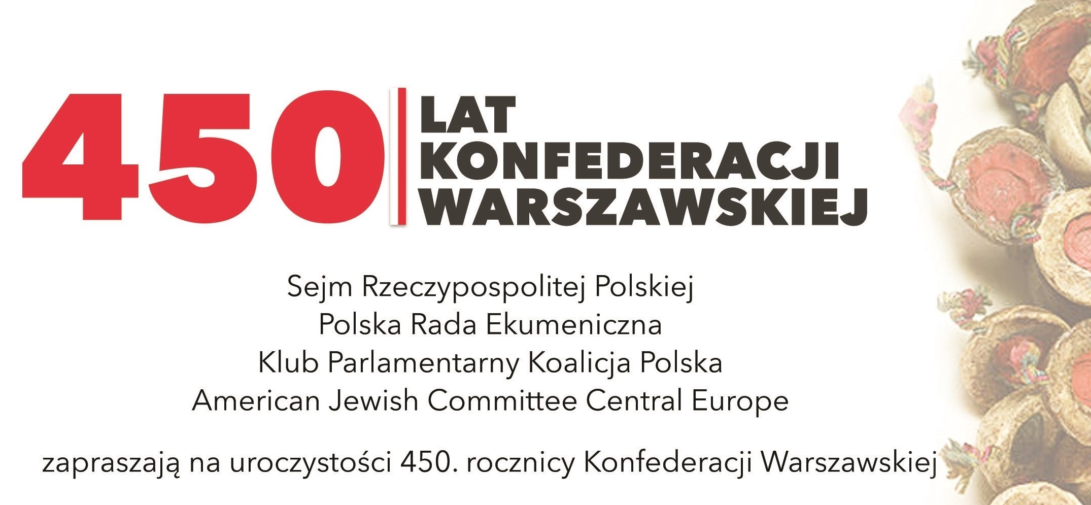 Zaproszenie na 450-lecie Konfederacji Warszawskiej